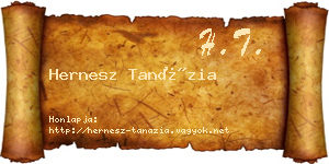 Hernesz Tanázia névjegykártya